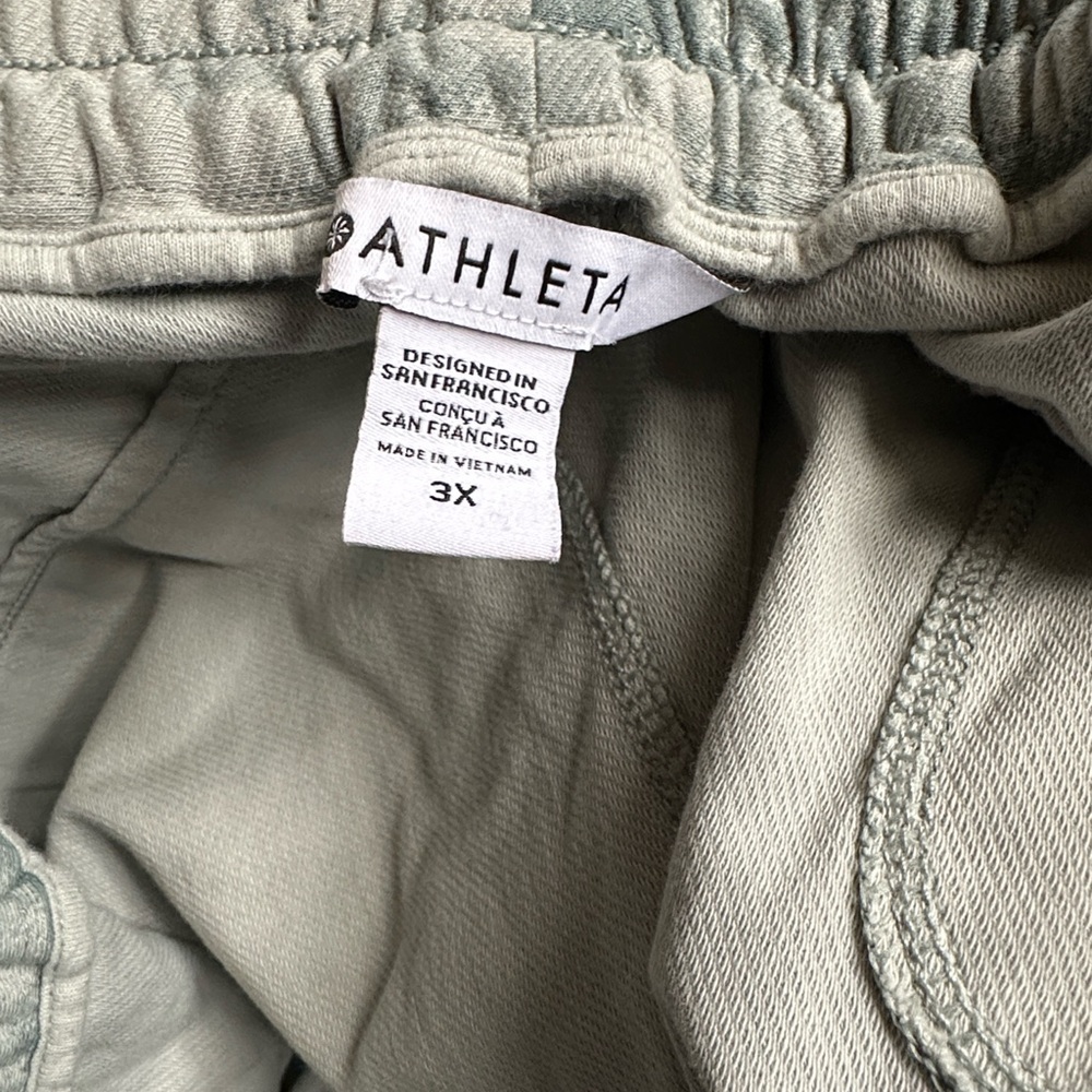 Athleta Farallon Jogger Fog Camo Green Abstract Pattern Plus 3X - Picture 10 of 11